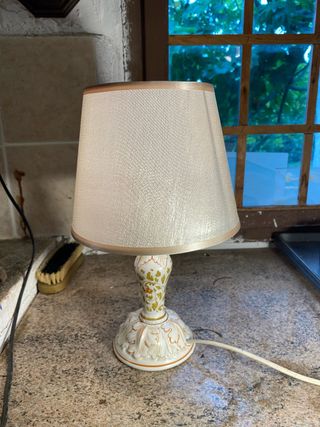 Lampada ceramica Deruta decorata