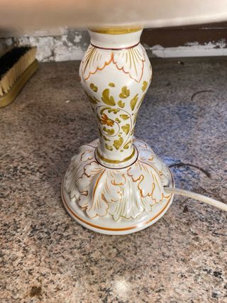 Lampada ceramica Deruta decorata