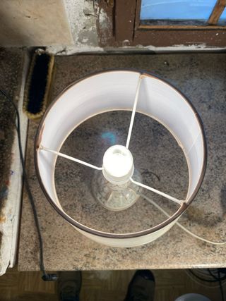 Lampada ceramica Deruta decorata