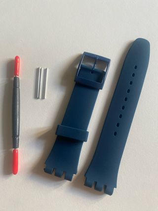 Cinturino Silicone Blu scuro 19mm per Swatch