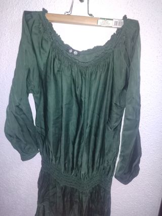  Urge venta Vestido verde fresco con volantes da t