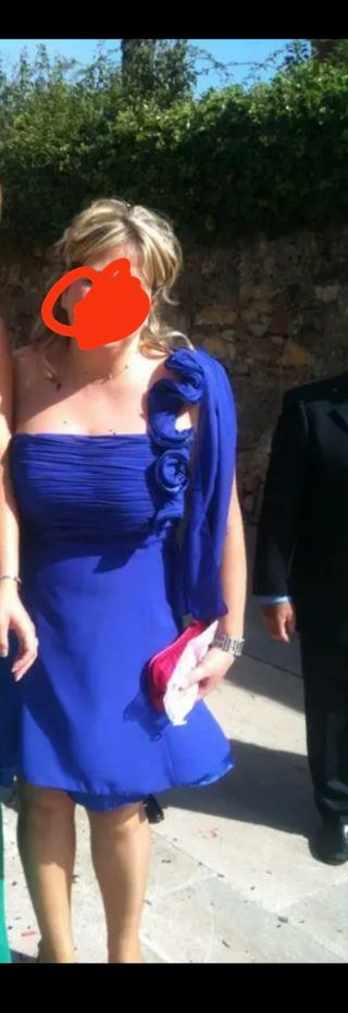 Vestido fiesta azul talla 44
