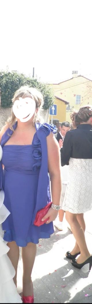 Vestido fiesta azul talla 44