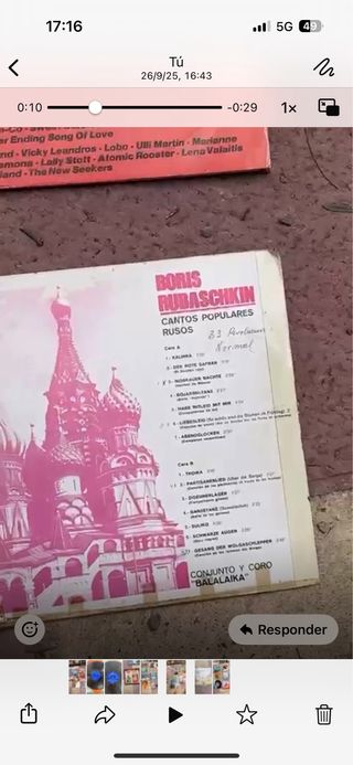 Vinilo Boris Rubaschkin Cantos Populares Rusos