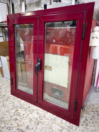 2 Ventanas Abatibles aluminio 88 x 95 - Climalit
