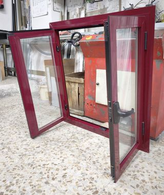 2 Ventanas Abatibles aluminio 88 x 95 - Climalit