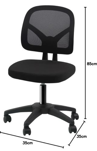 Sedia e scrivania ergonomiche da ufficio nere