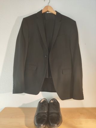 Traje ZARA Negro Talla L (180-190cm)