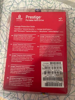 Disco Duro Portátil Iomega Prestige 500GB USB 2.0