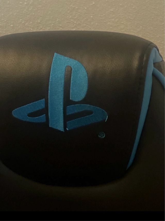 Poltrona gaming Rocker pelle blu e nera