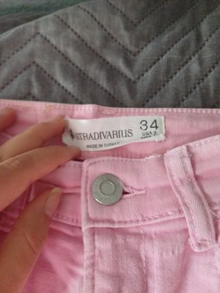 Pantalón vaquero rosa talla 34
