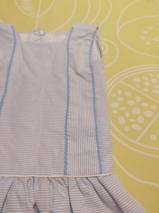 Vestido niña 4-5 años rayas azules