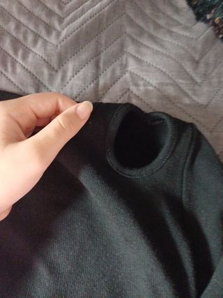 Top Zara niña manga larga negro