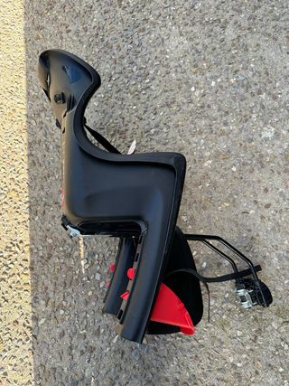 Silla Portabebés Bicicleta Negra/Roja