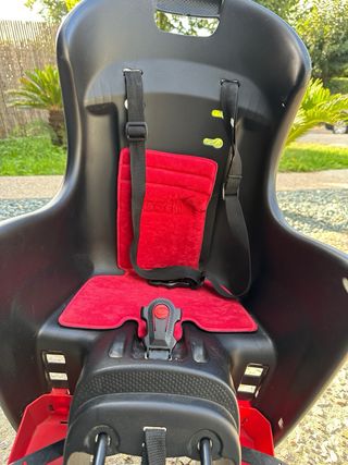 Silla Portabebés Bicicleta Negra/Roja