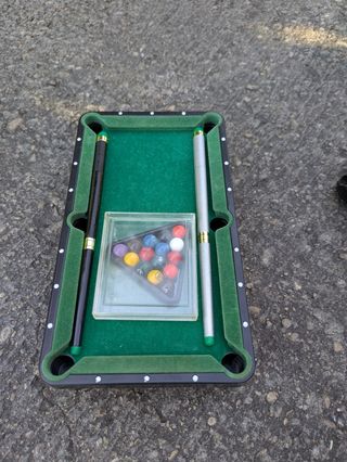 Mini mesa de billar con caja