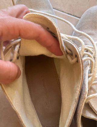 Botines altos beige con cordones