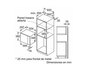 Microondas integrable Balay 3CP5002N2