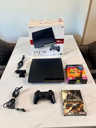 PS3 Slim 160GB con mando y juegos