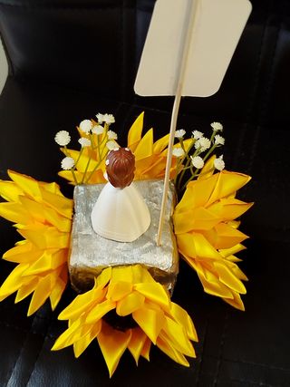 Centro de mesa comunión girasol