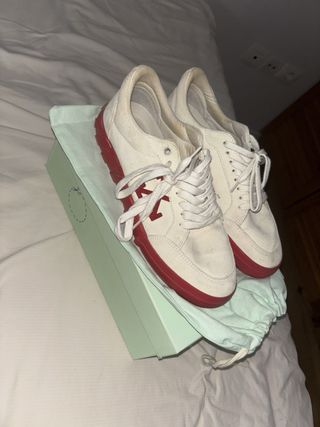 Zapatos Off-White Blanco y Rojo