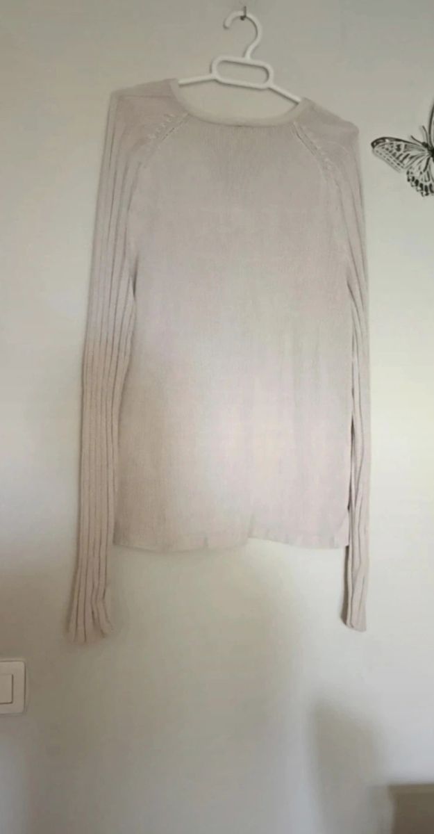 Casaco de malha bege