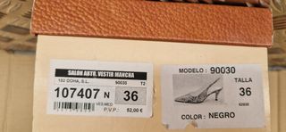 Zapatos salón Pura Gil, talla 36.