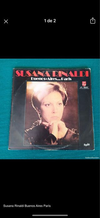 Vinilo Susana Rinaldi - Buenos Aires... Paris