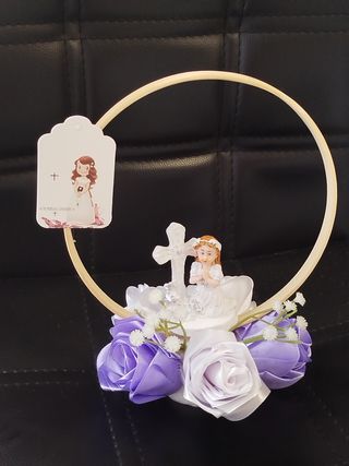 Centro de mesa comunión niña flores