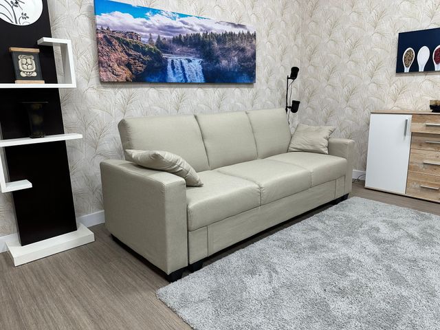 Sofá Cama Beige/Gris Nuevo