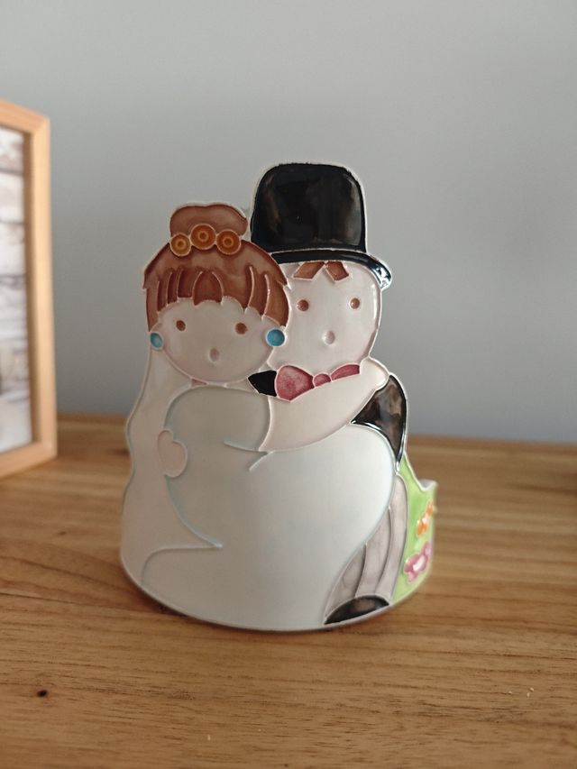 Figura de novios para tarta en ceramica