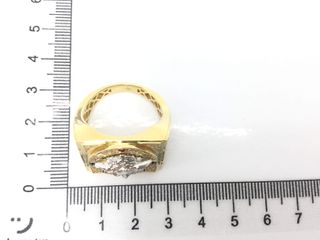 sello oro 18k con piedra con circonita