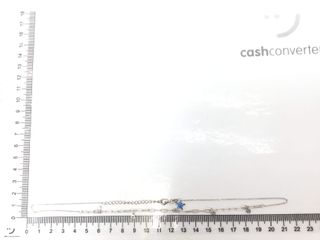 cadena plata 925mm con piedra con circonita 19 2.5cm