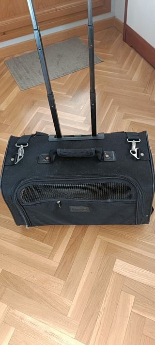 PERRO.  TRASPORTE MASCOTA trasportín con RUEDAS