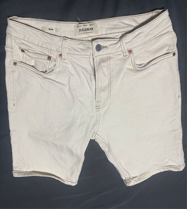 Pantalón corto PULL&BEAR beige Talla M