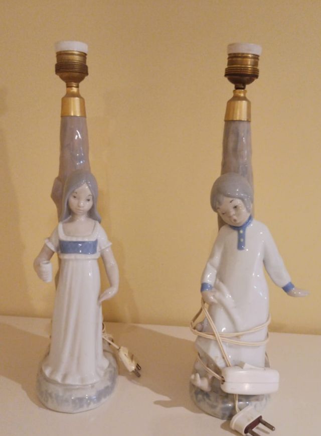 Lámparas de porcelana española REX 30€ la pareja