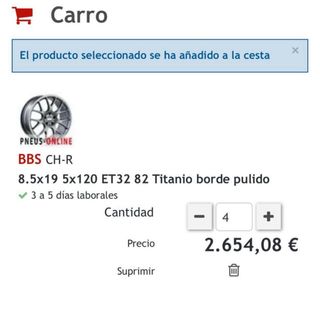 Llantas BBS 19 Magnesio y Titanio ch r