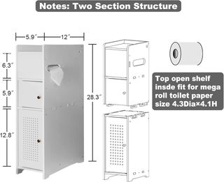 Mueble Baño PVC Blanco 15x17x76cm
