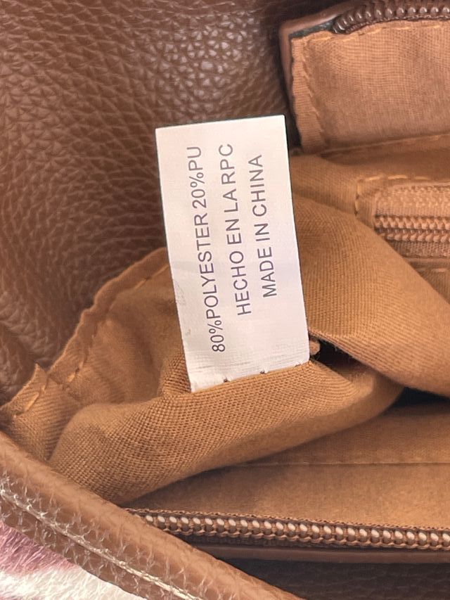 Bolso Animal Print Marrón con Cremallera