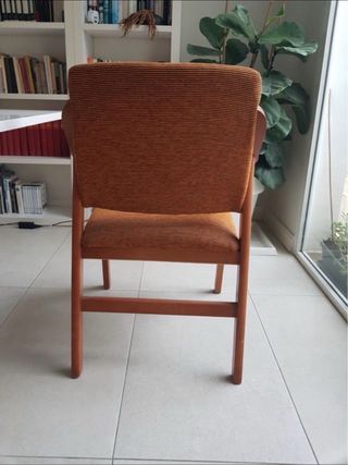 4 Sillones  madera  con reposabrazos color  cerezo