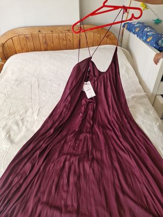 Vestido elegante morado talla L