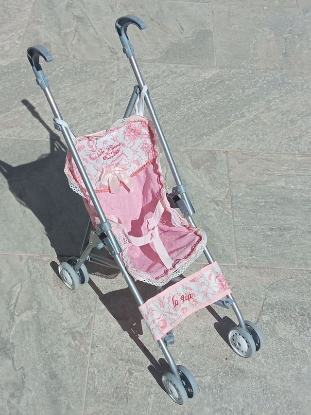 Silla de muñecas plegable rosa