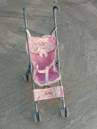 Silla de muñecas plegable rosa