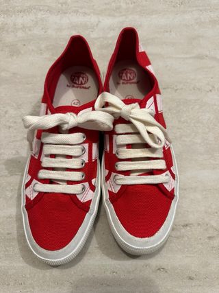 Superga Football Fans Scarpe Rosso/Bianco Tg 42