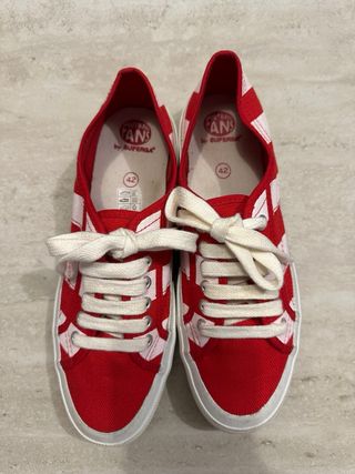 Superga Football Fans Scarpe Rosso/Bianco Tg 42