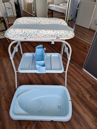 Cambiador y Bañera Infantil Azul