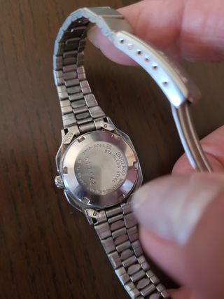 Reloj Seiko Automático Vintage Mujer Plata y Azul