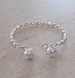 Braccialetto con campanelle argento