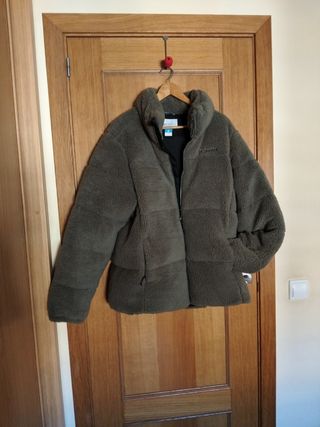 Chaquetón sherpa Columbia Talla L Hombre Verde Oli