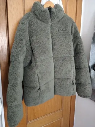 Chaquetón sherpa Columbia Talla L Hombre Verde Oli
